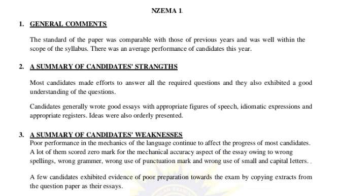 WASSCE candidates’ weaknesses in Nzema