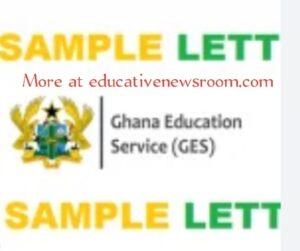 Sample of GES Application For Transfer Letter 2023 - Educative News Room