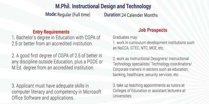 MPhil instructional design and technology